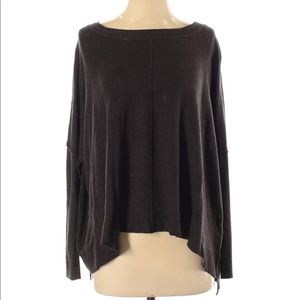 Olivaceous Boat Neck Long Sleeve Black Sweater